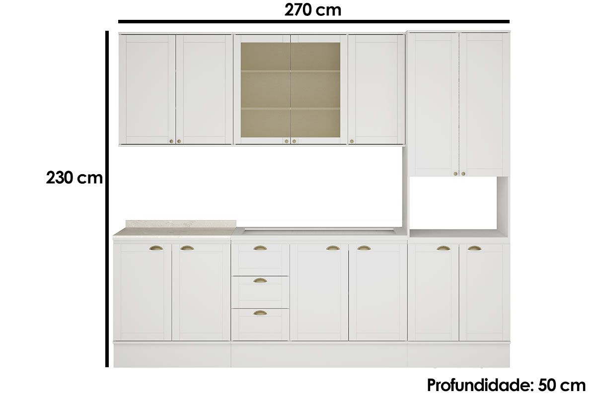 Cozinha Completa Carraro 5 Peças Bella C5P122