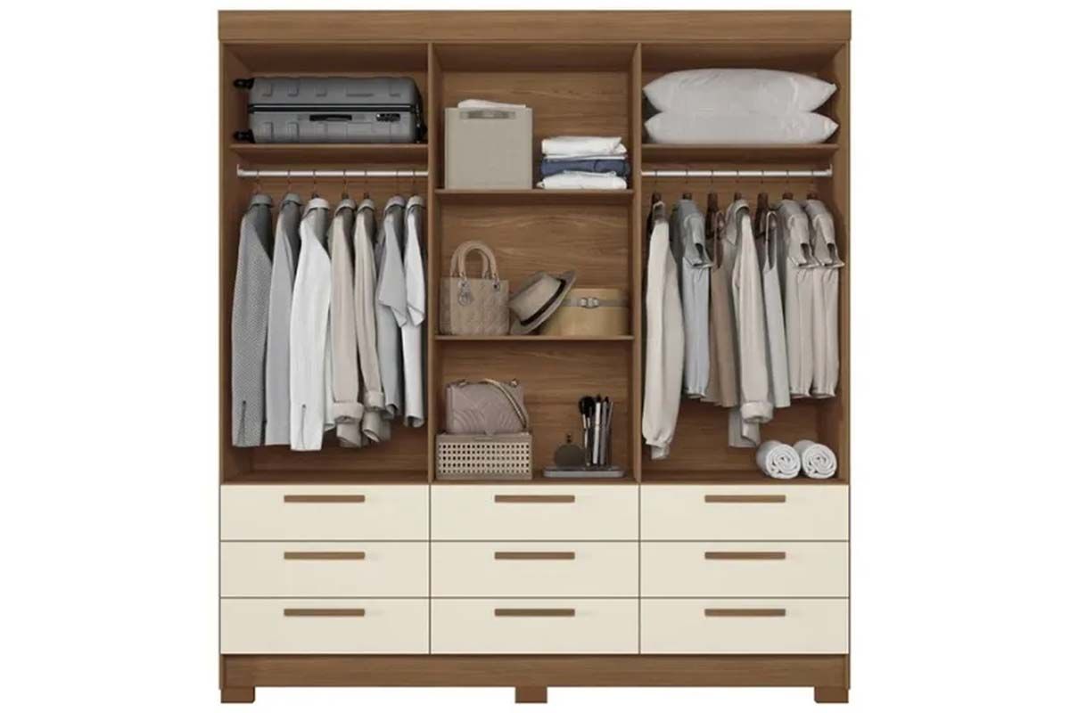 Guarda Roupa Casal 6 Portas c/Esp e Pés Colombo S. Andirá Guarda Roupa Casal 6 Portas c/Esp e Pés Colombo S. Andirá