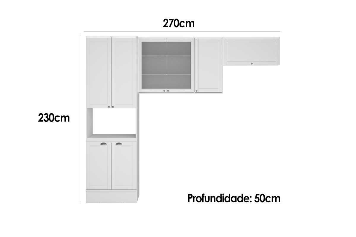 Cozinha Completa Carraro 3 Peças Bella C3P27