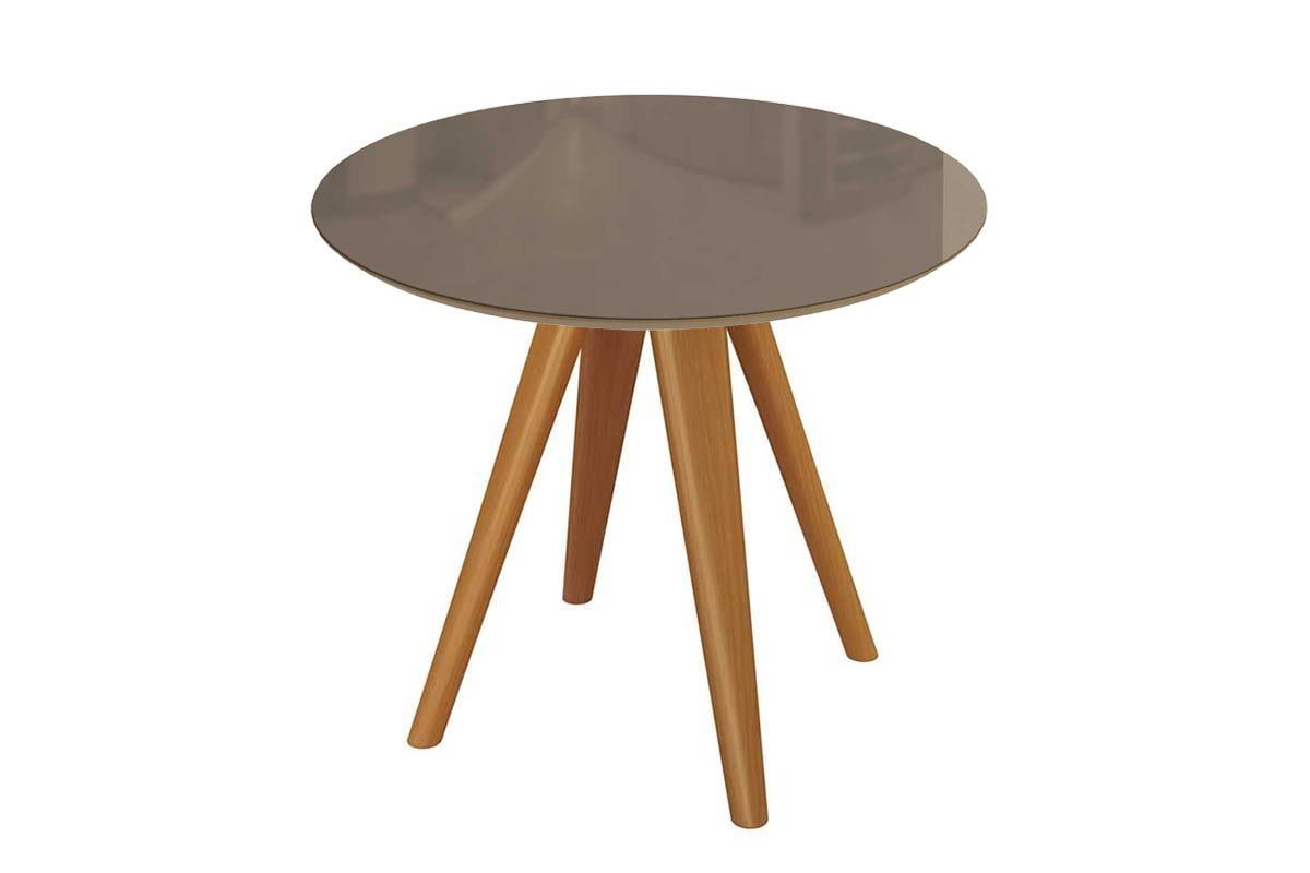 Mesa Jantar Duna Premium Madeira Maciça c/ Tampo Madeirado c/ Vidro 120x120cm Kappesberg