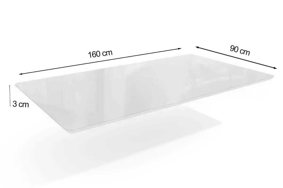 Mesa Jantar Graviola c/ Tampo Madeirado c/ Vidro 160x90cm Kappesberg