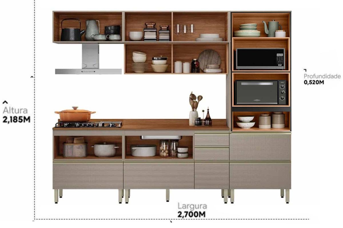 Cozinha Completa Demóbile 5 Peças Proença C5P126