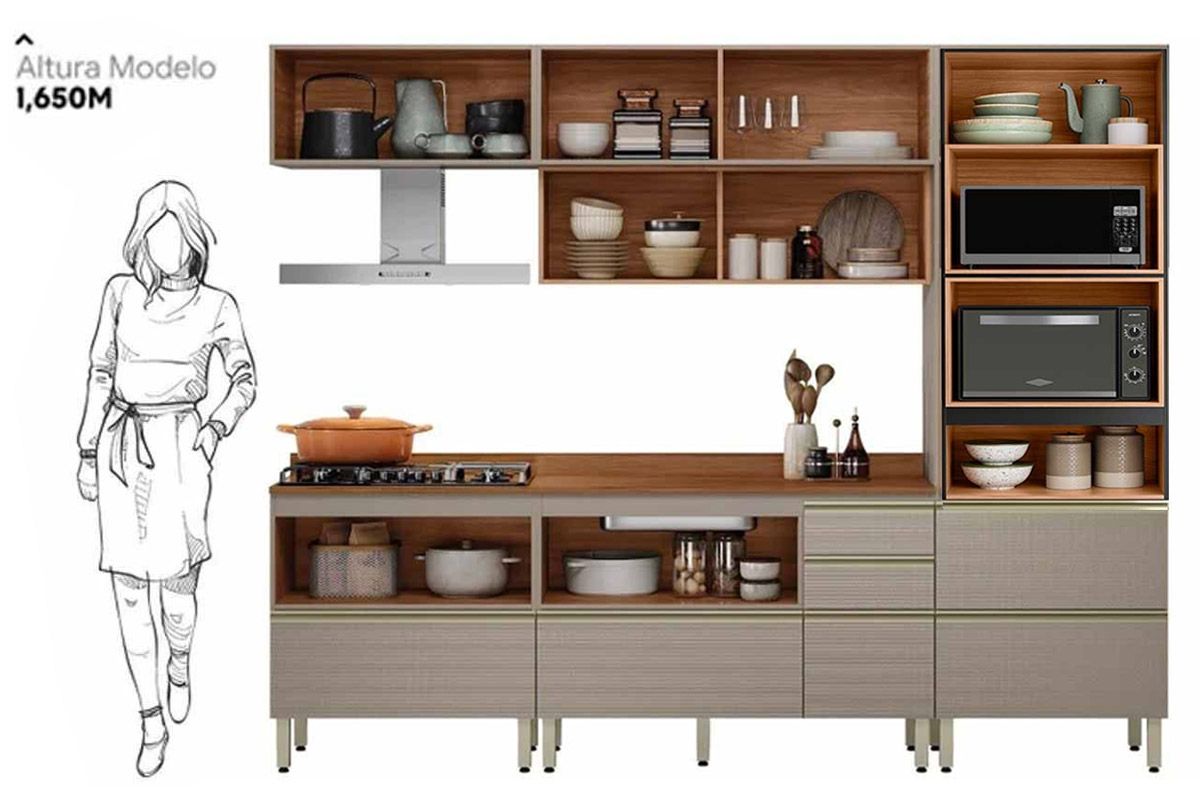 Cozinha Completa Demóbile 5 Peças Proença C5P126