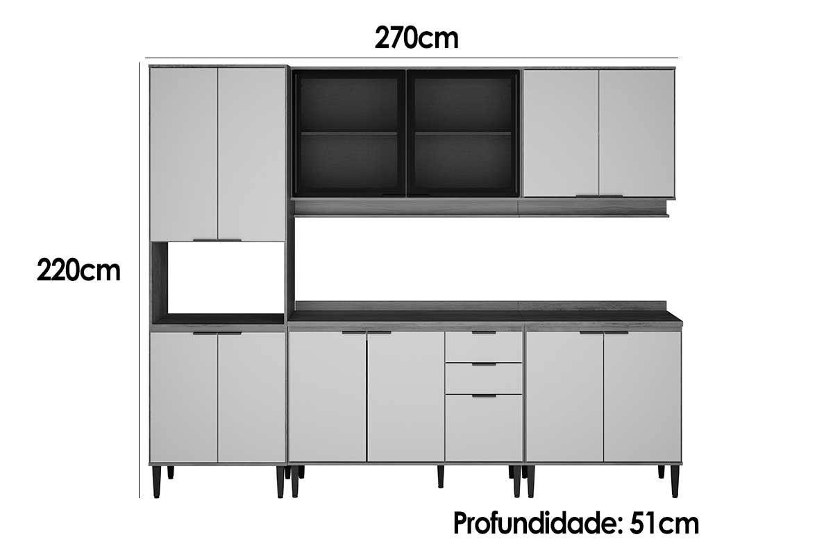 Cozinha Completa Carraro 5 Peças Alpha C5P130