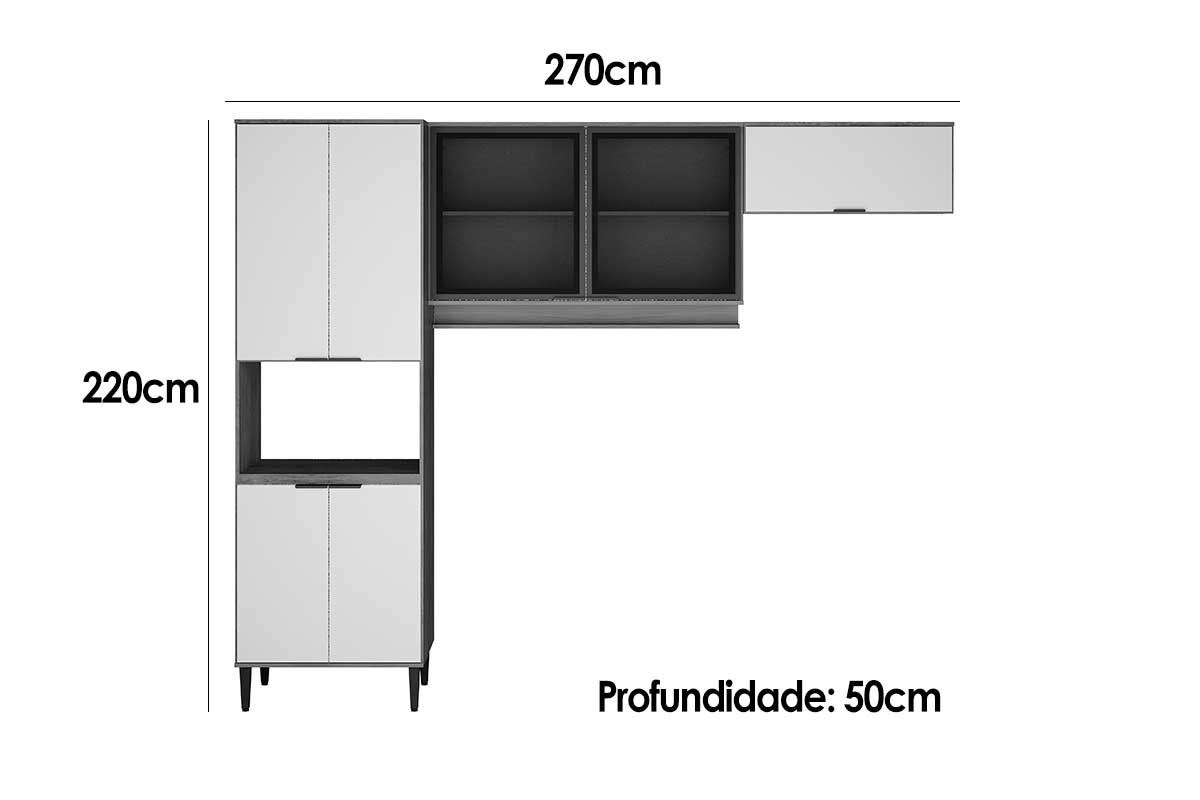 Cozinha Completa Carraro 3 Peças Alpha C3P35