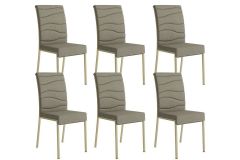 Cadeira Sala de Jantar Wave 1754 Kit 6 Un - Carraro