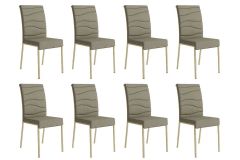 Cadeira Sala de Jantar Wave 1754 Kit 8 Un - Carraro