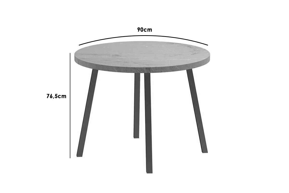 Sala Jantar Mesa Stellar 1599 Aço c/ Tampo Madeirado 100x100cm e 4 Cadeiras 1738 - Carraro