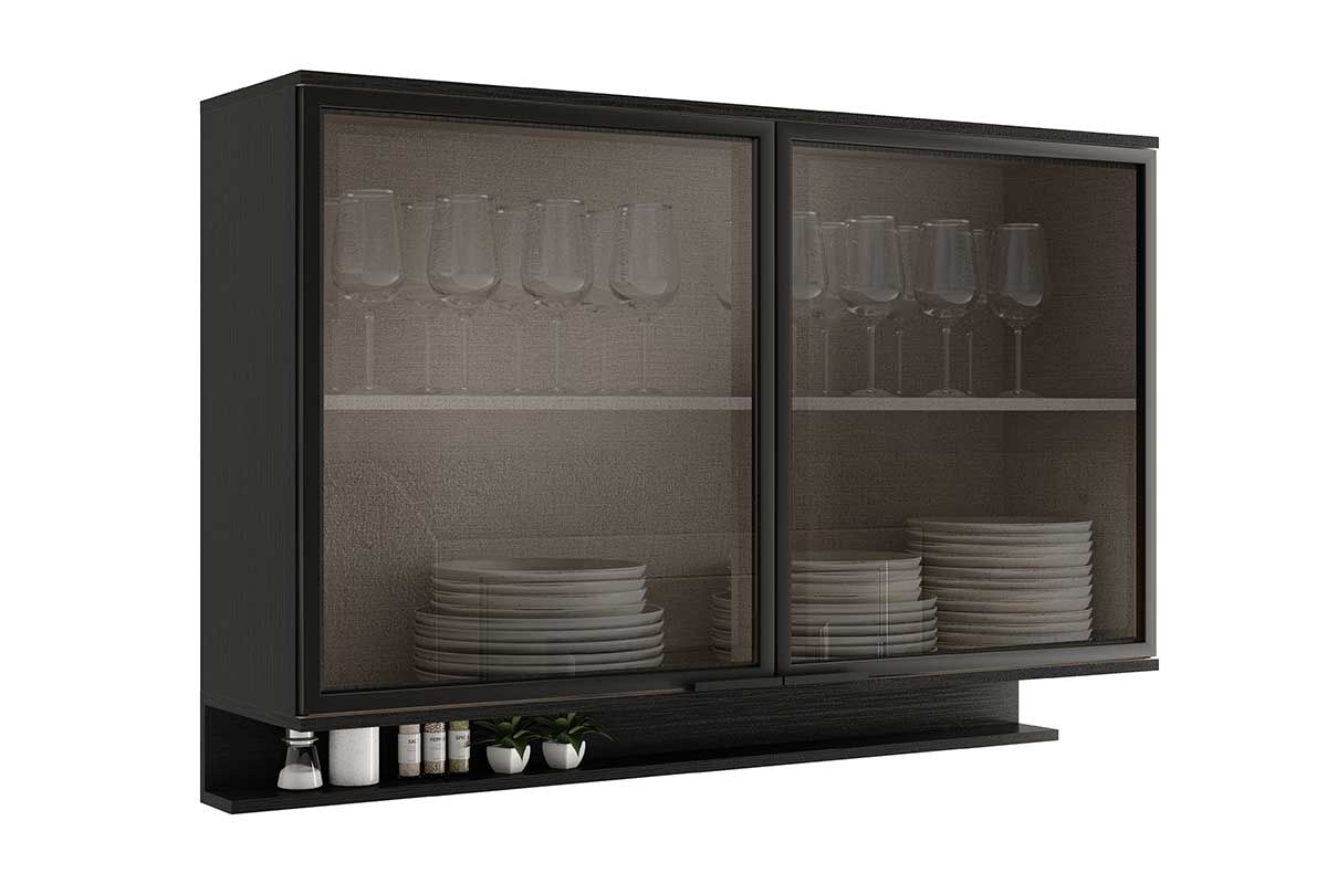 Armário Aéreo Cozinha Carraro Alpha 2500 c/2 Portas c/Vidro 120cm Armário Aéreo Cozinha Carraro Alpha 2500 c/2 Portas c/Vidro 120cm