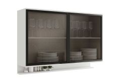 Armário Aéreo Cozinha Carraro Alpha 2500 c/2 Portas c/Vidro 120cm