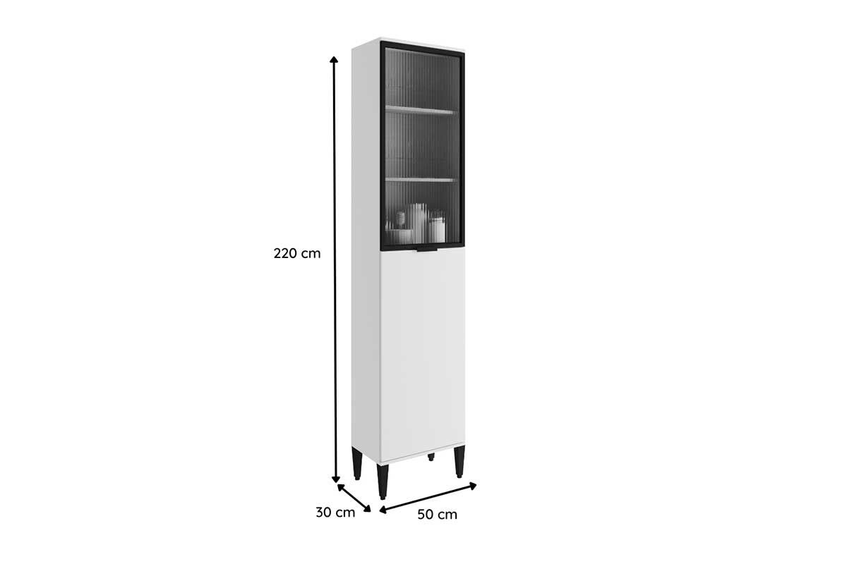Paneleiro Cozinha Carraro Alpha 2509 c/2 Portas c/Vidro 50cm