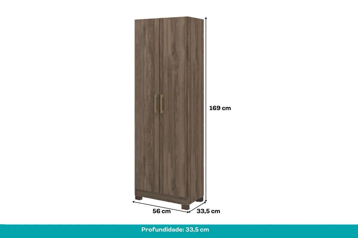 Armário Multiuso Lavanderia 626 c/ 2 Portas e Pés - Carraro