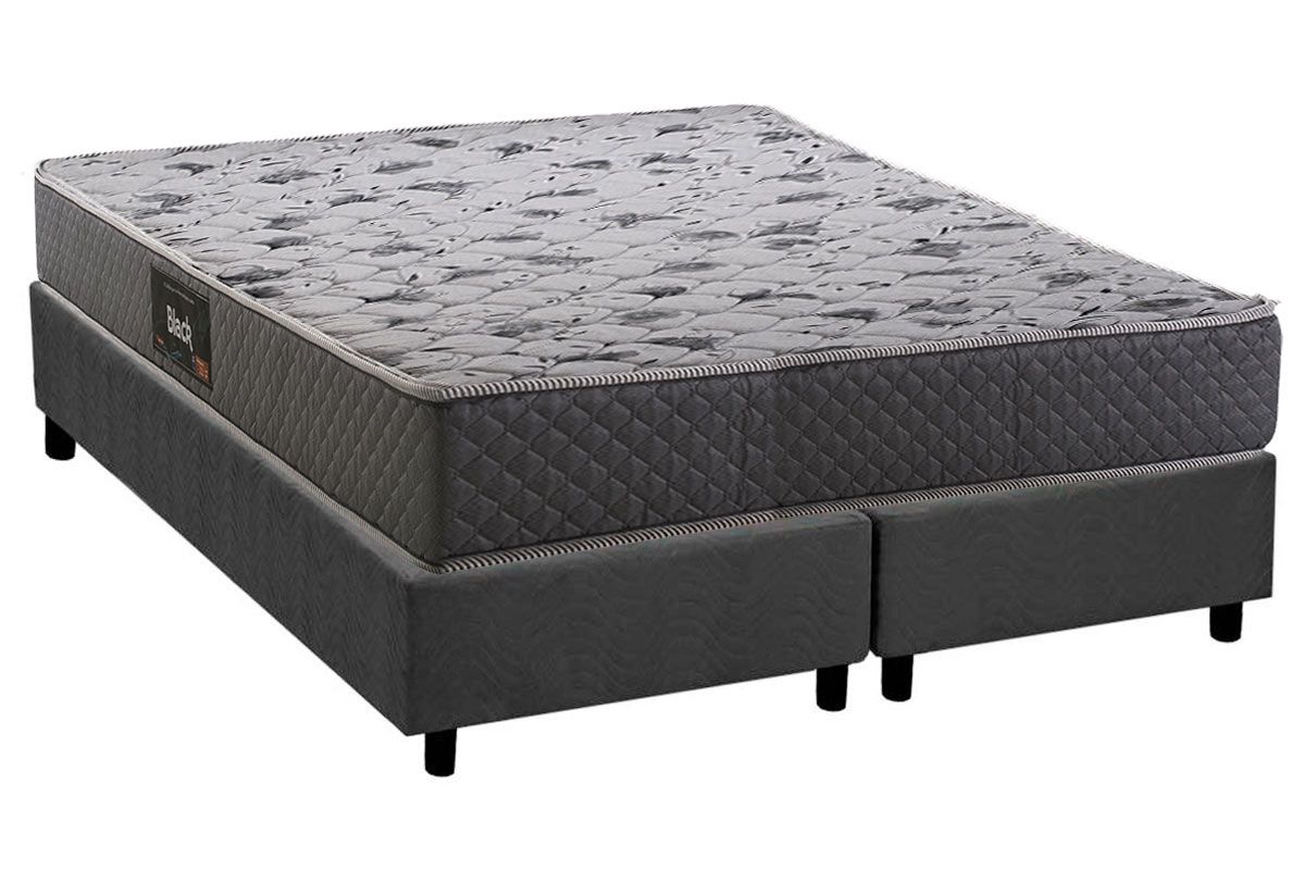 Cama Box CRC +Colchão Ortopédico Black Herval