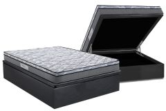 Cama Box Baú Filhão +Colchão Ortopédico Perpetual Herval