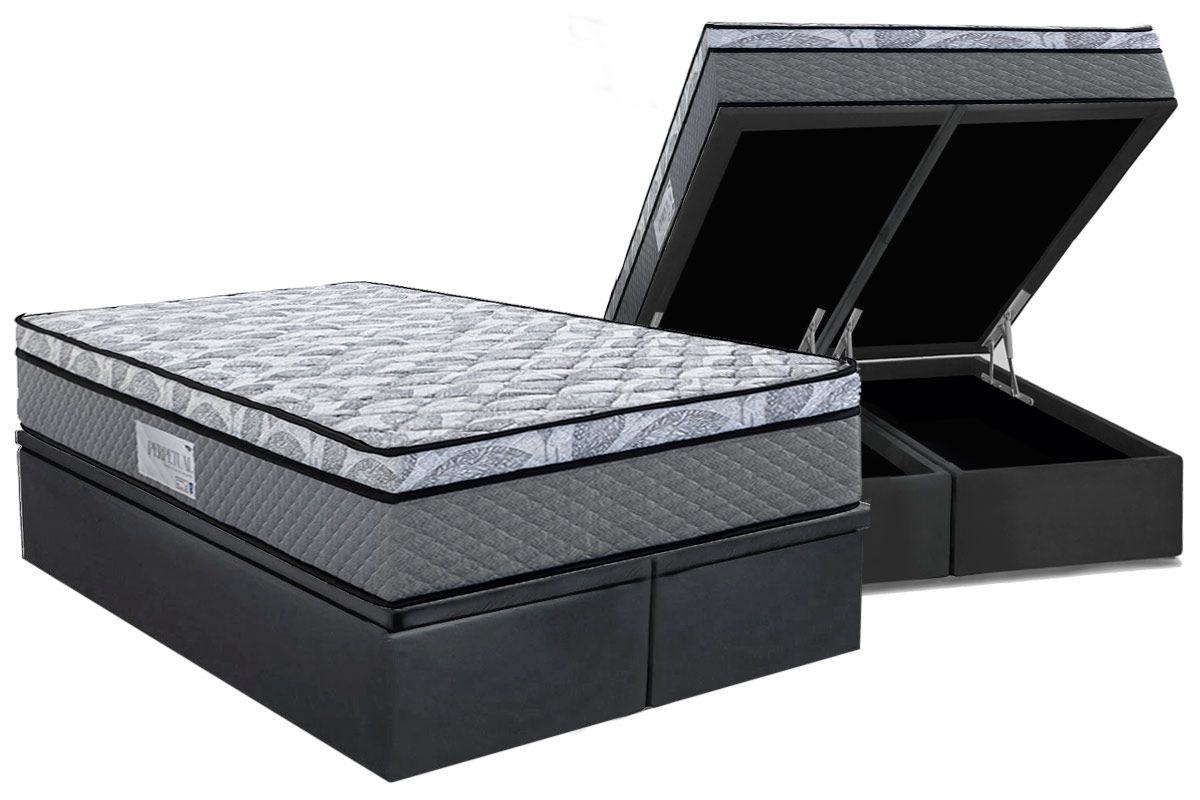 Cama Box Baú CRC +Colchão Ortopédico Perpetual Herval