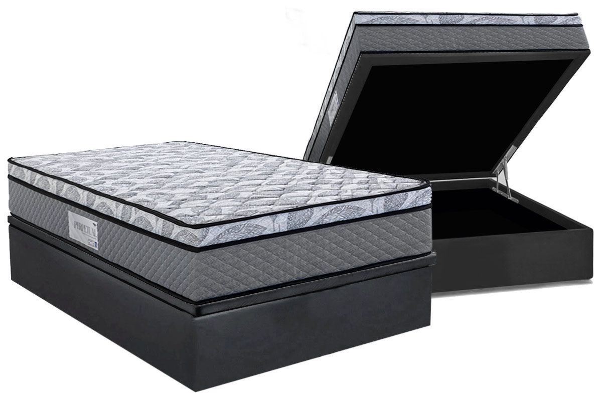 Cama Box Baú CRC +Colchão Ortopédico Perpetual Herval
