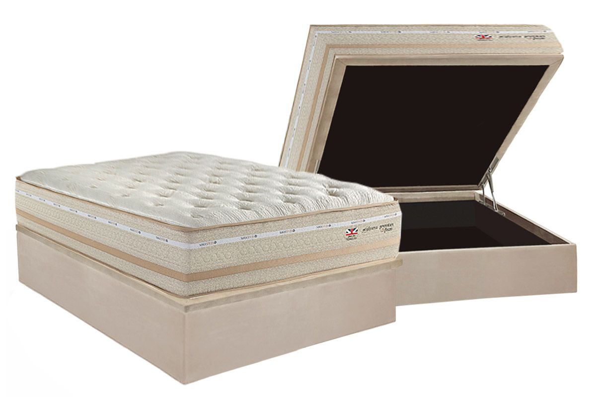 Cama Box Baú CRC +Colchão Molas C1626 Herval