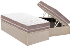 Cama Box Baú Filhão +Colchão Molas Livorno Herval