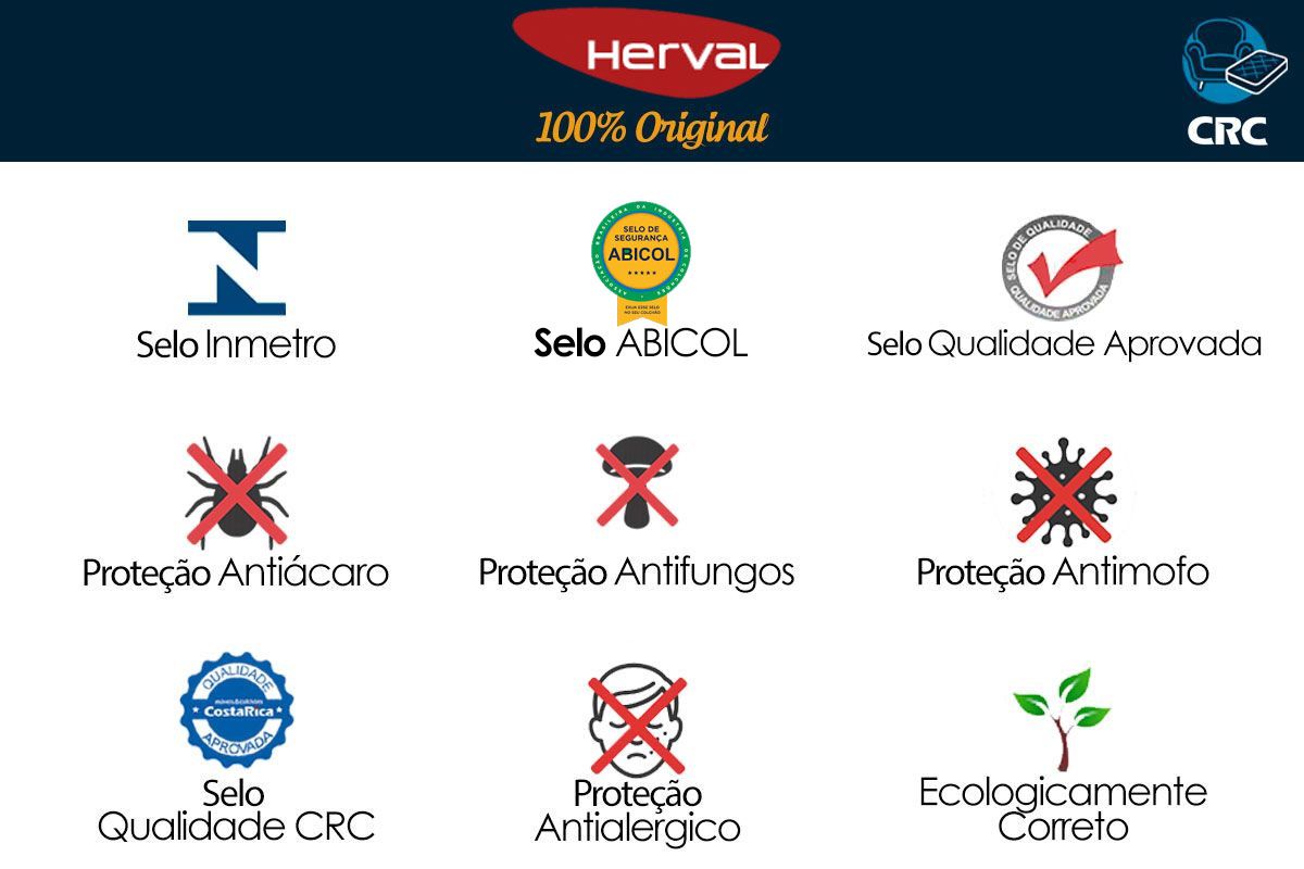 Cama Box CRC +Colchão Ortopédico Timeless Herval