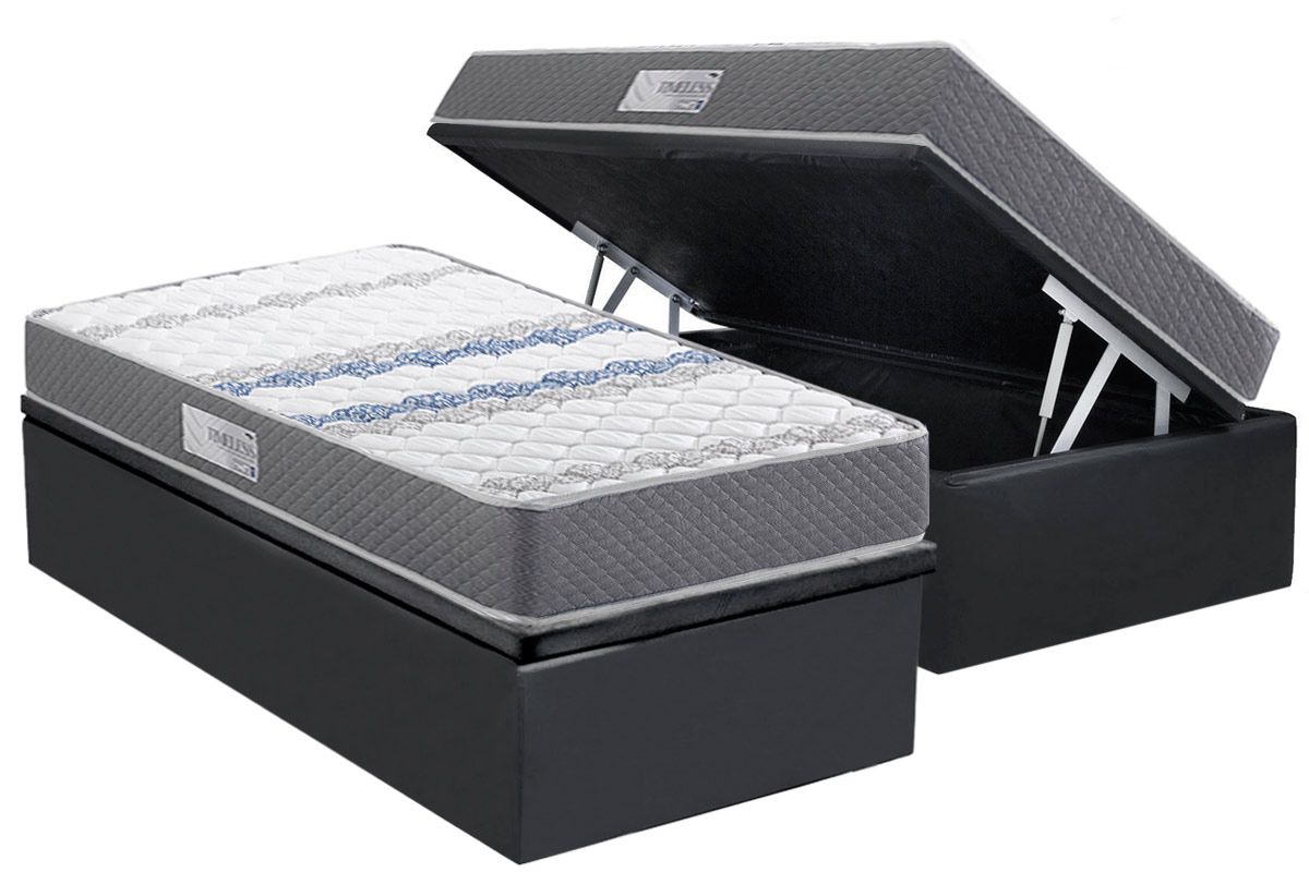 Cama Box Baú CRC +Colchão Ortopédico Timeless Herval