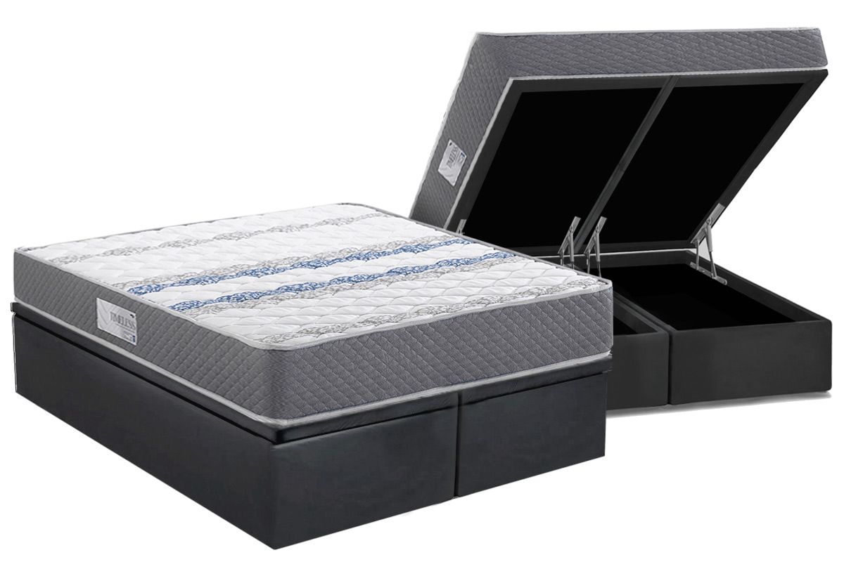 Cama Box Baú CRC +Colchão Ortopédico Timeless Herval