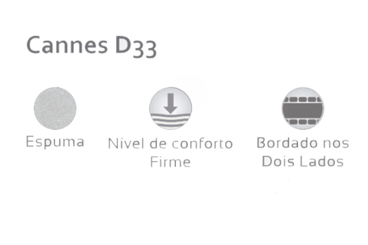 Cama Box CRC +Colchão Espuma D33 Cannes Herval