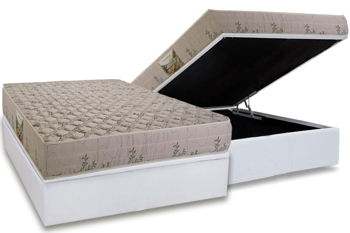 Cama Box Baú CRC +Colchão Espuma D33 Cannes Herval