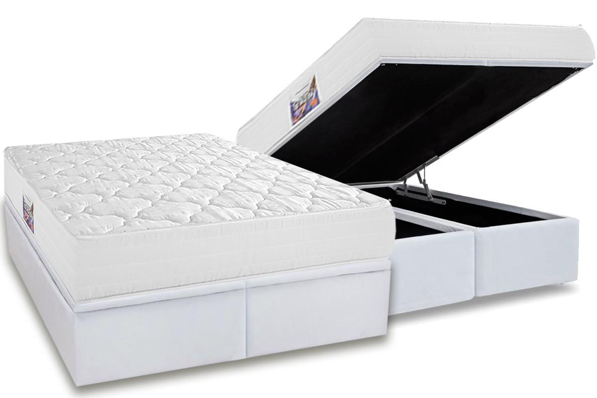 Cama Box Baú CRC +Colchão Espuma D45 New Top Herval
