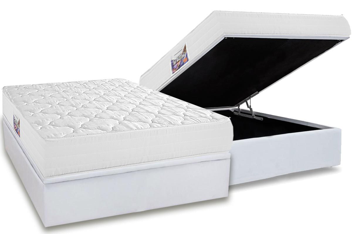 Cama Box Baú CRC +Colchão Espuma D45 New Top Herval