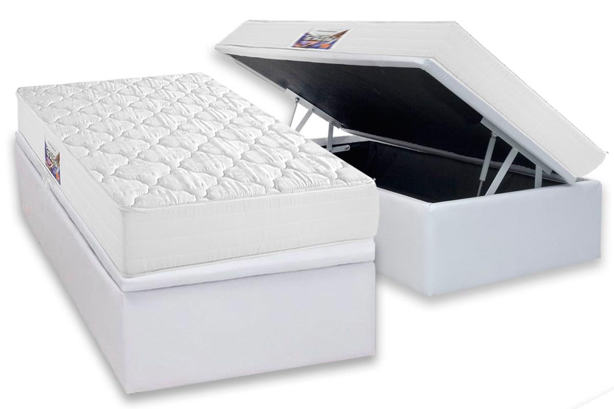 Cama Box Baú CRC +Colchão Espuma D45 New Top Herval