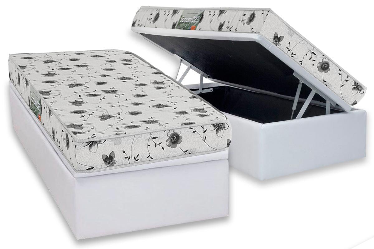 Cama Box Baú CRC +Colchão Espuma D23 Sonum Herval
