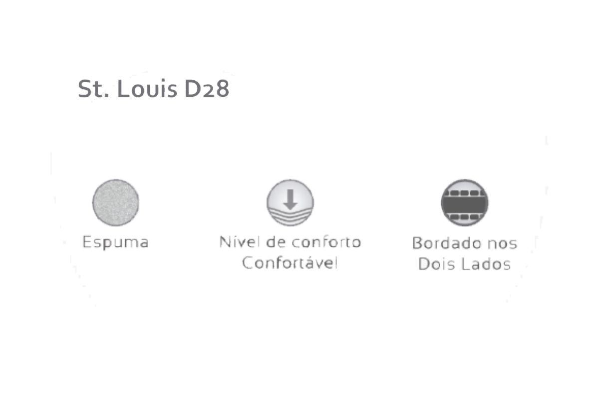 Cama Box CRC +Colchão Espuma D28 St Louis Herval