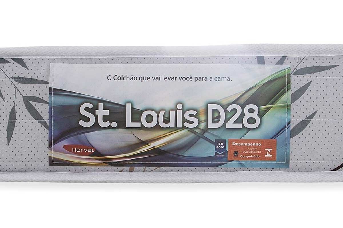 Cama Box Baú CRC +Colchão Espuma D28 St Louis Herval