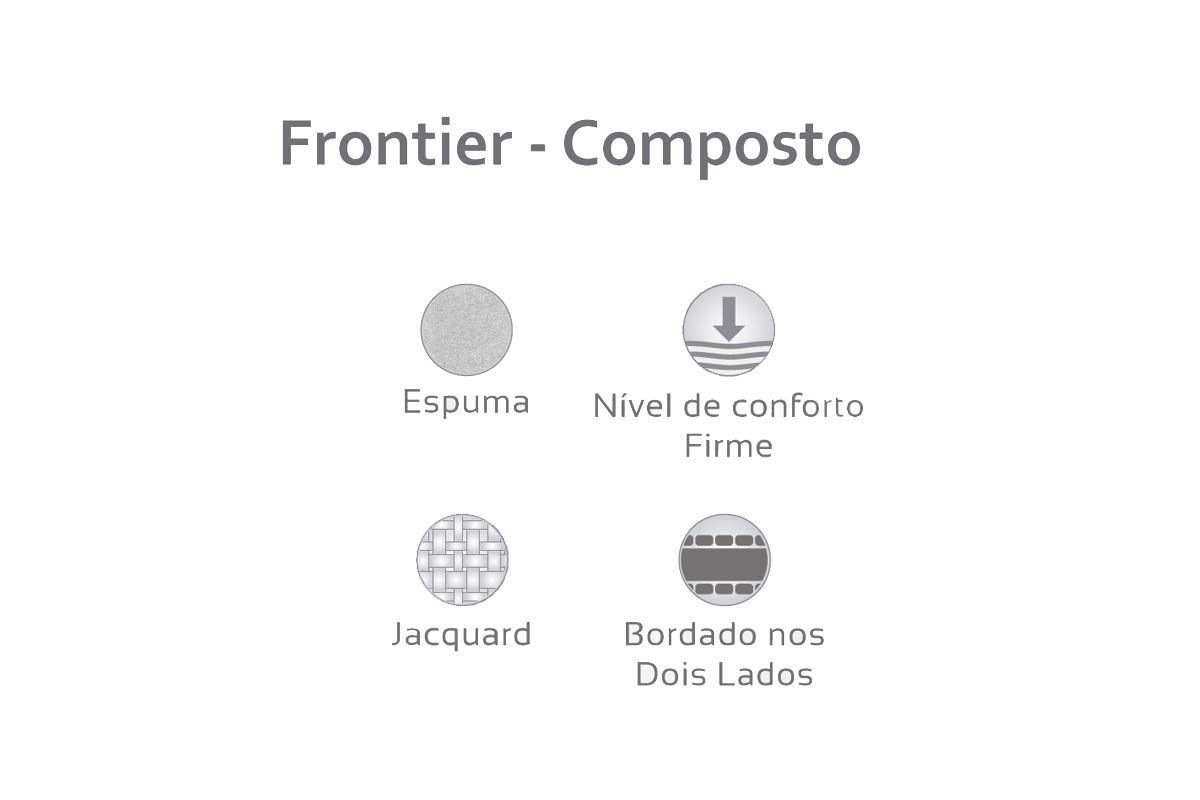 Cama Box Baú CRC +Colchão Ortopédico Frontier Herval