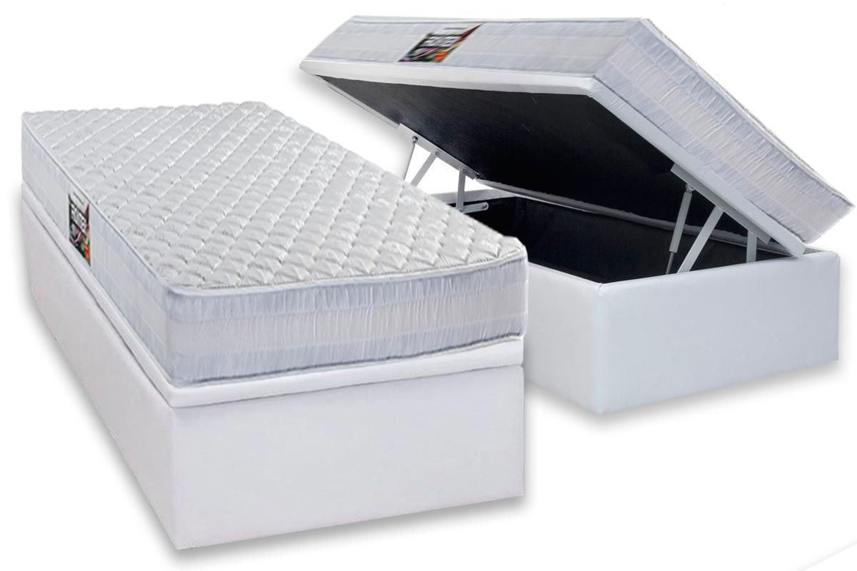 Cama Box Baú CRC +Colchão Ortopédico Frontier Herval