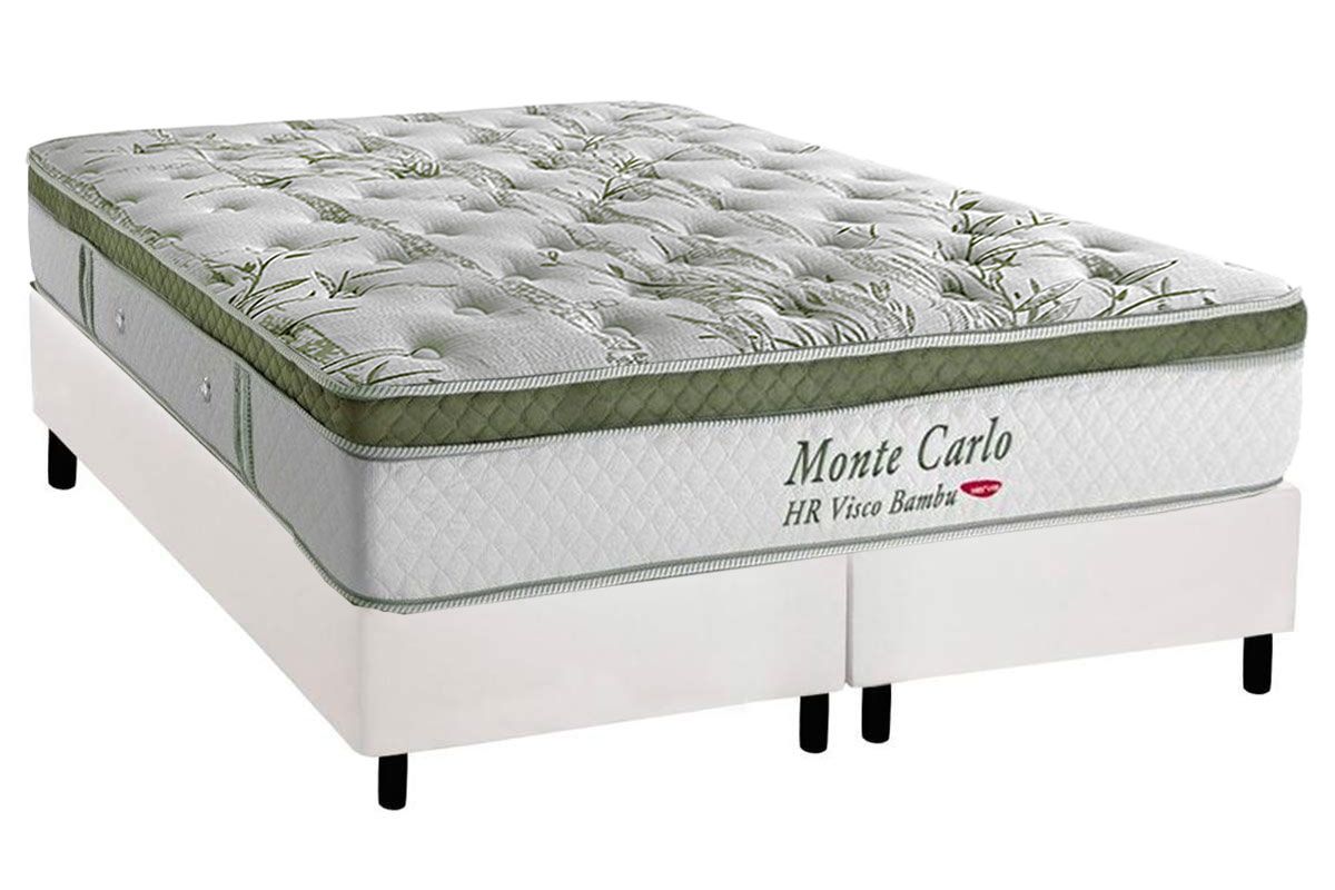 Cama Box CRC +Colchão Molas Monte Carlo Herval