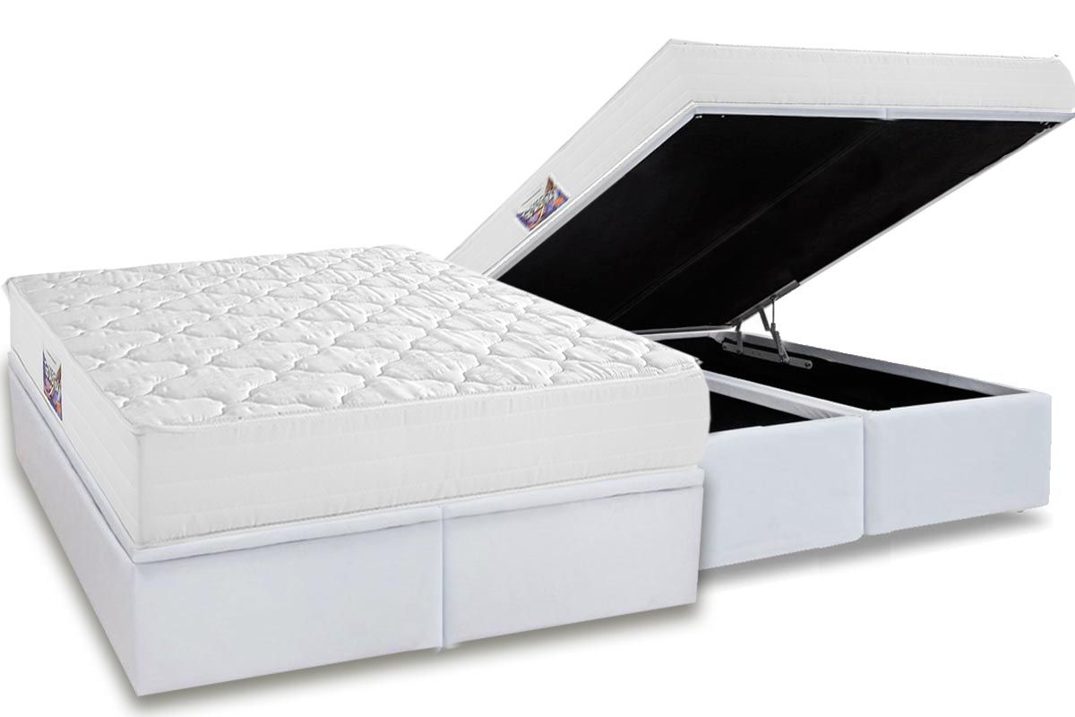 Cama Box Baú CRC +Colchão Espuma D45 Top Herval