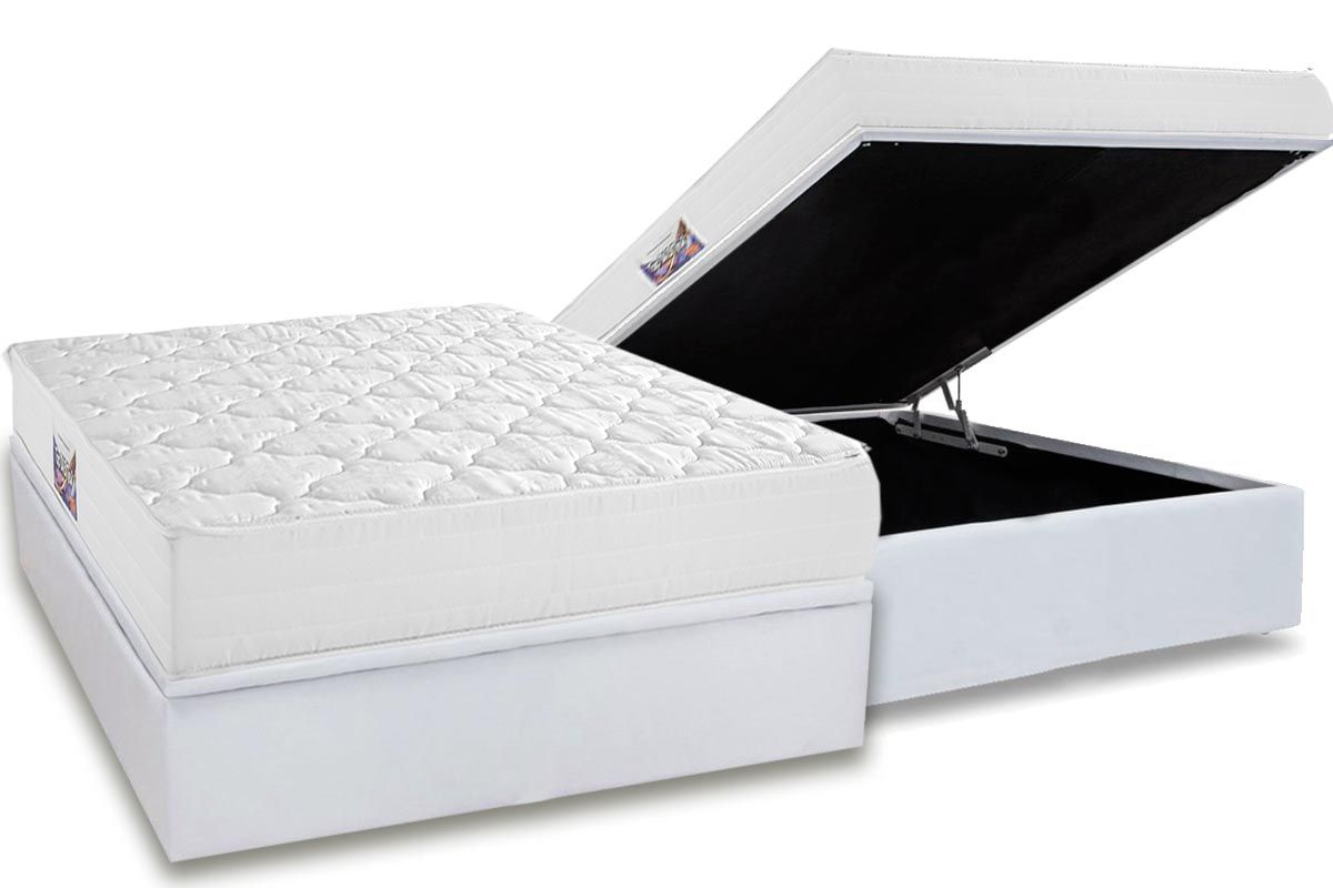 Cama Box Baú CRC +Colchão Espuma D45 Top Herval
