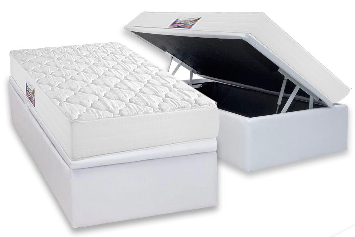 Cama Box Baú CRC +Colchão Espuma D45 Top Herval