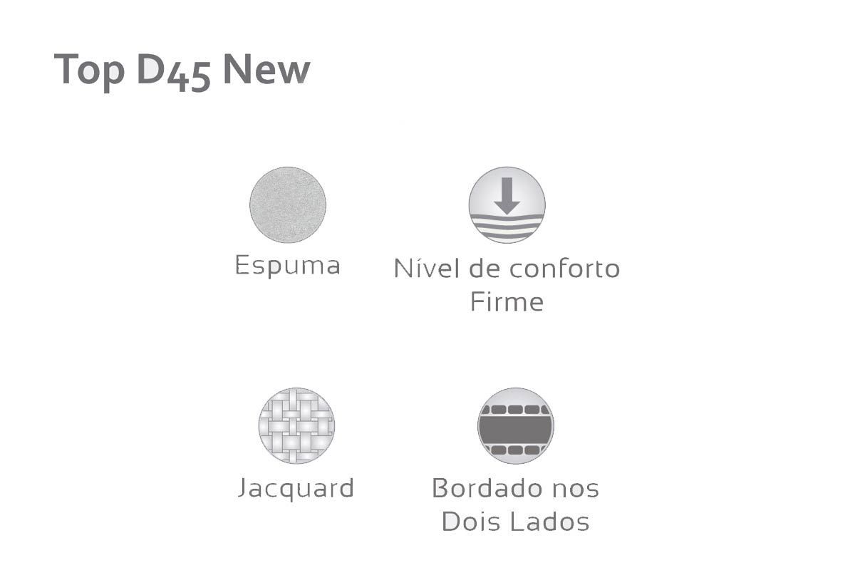 Cama Box Baú CRC +Colchão Espuma D45 Top Herval