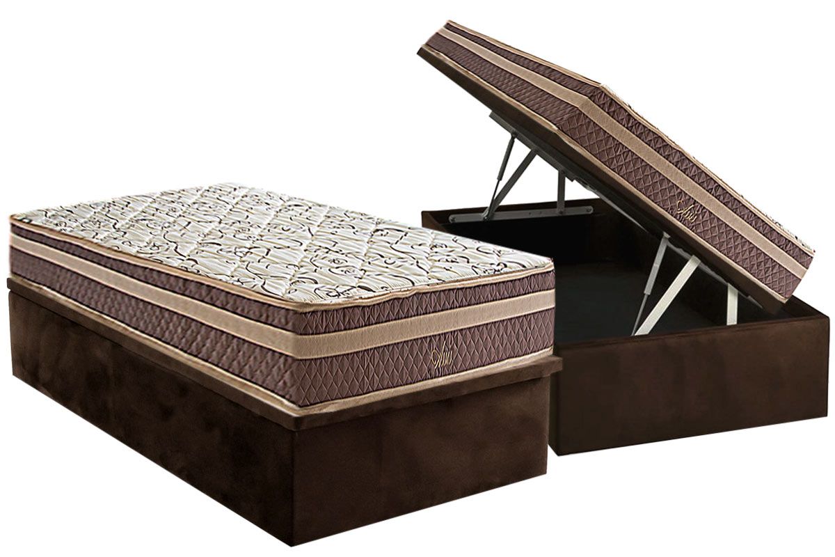 Cama Box Baú CRC +Colchão Molas Assis Herval