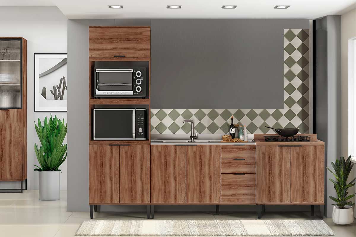 Cozinha Completa Carraro 3 Peças Alpha C3P38