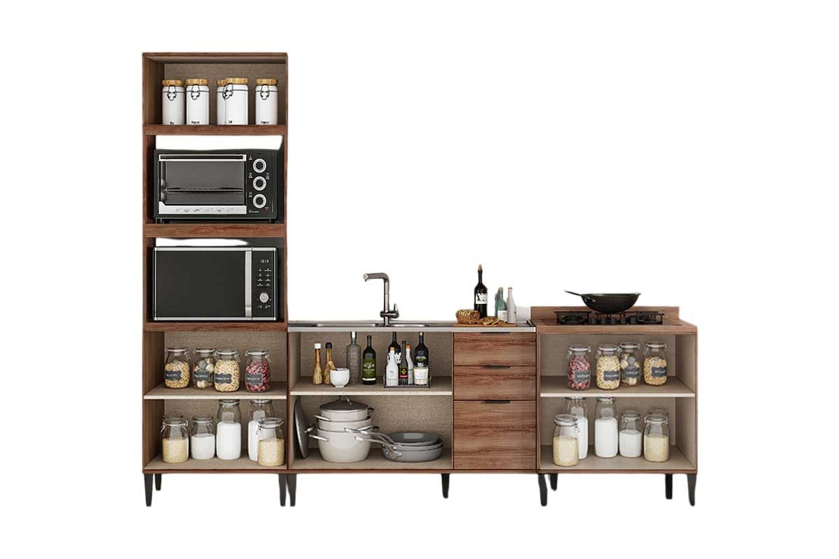Cozinha Completa Carraro 3 Peças Alpha C3P38