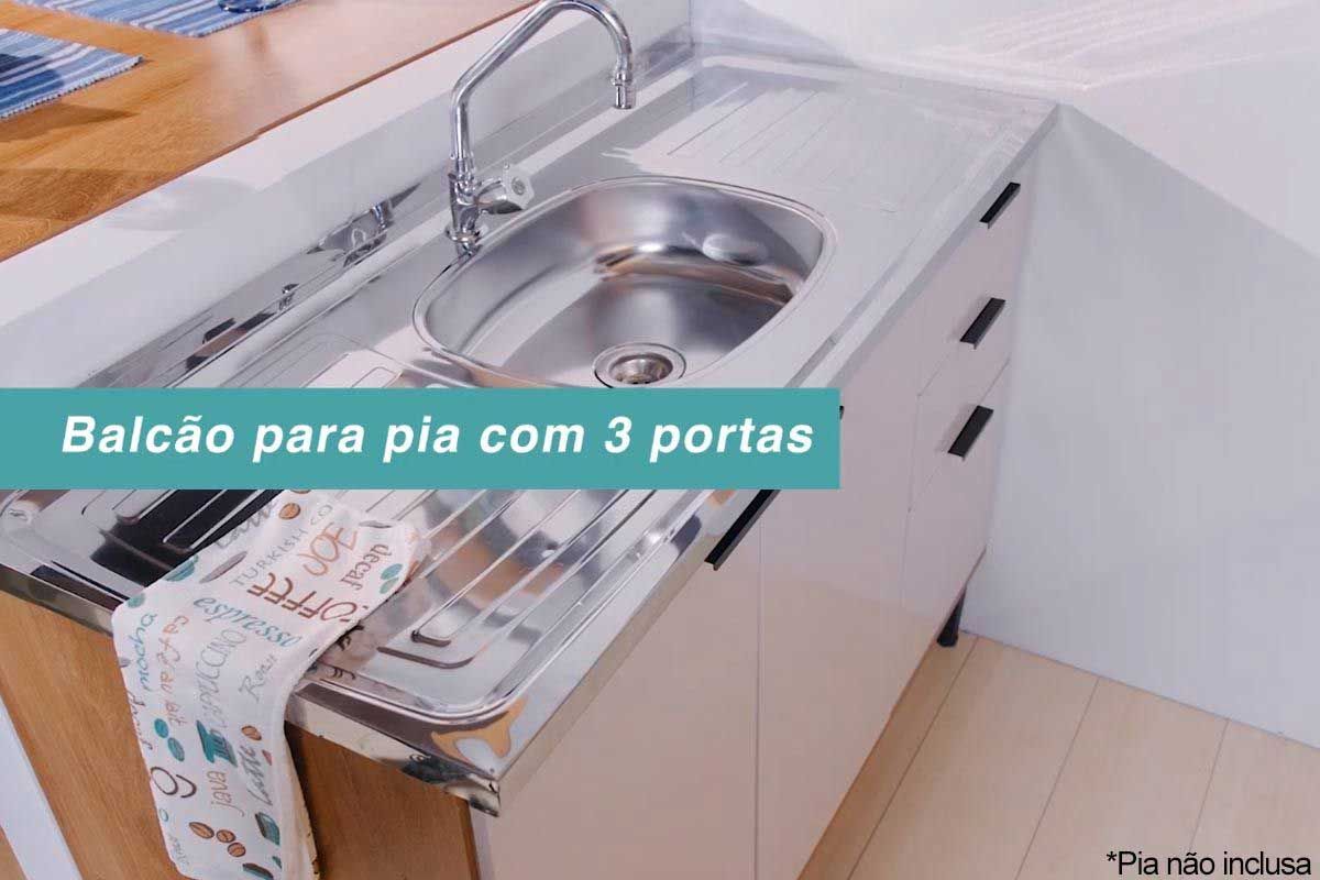 Cozinha Completa Carraro 3 Peças Alpha C3P38