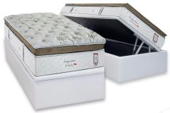 Cama Box Baú Filhão +Colchão Molas Imperatore Herval