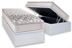 Cama Box Baú Filhão +Colchão Ortopédico Santorini Herval