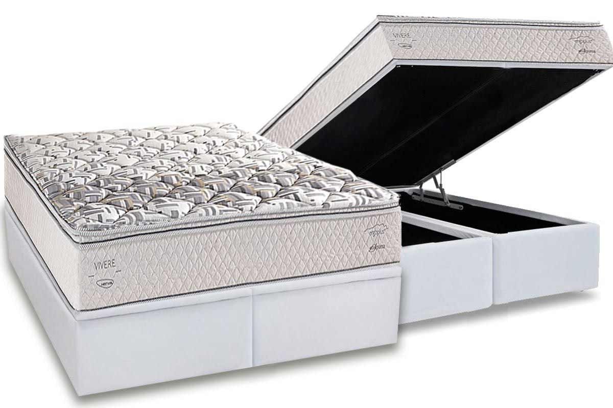 Cama Box Baú CRC +Colchão Ortopédico Santorini Herval