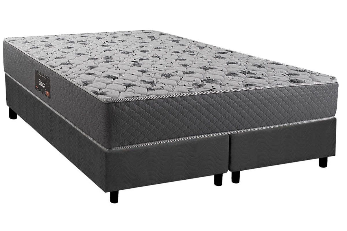 Cama Box CRC +Colchão Ortopédico Black Herval