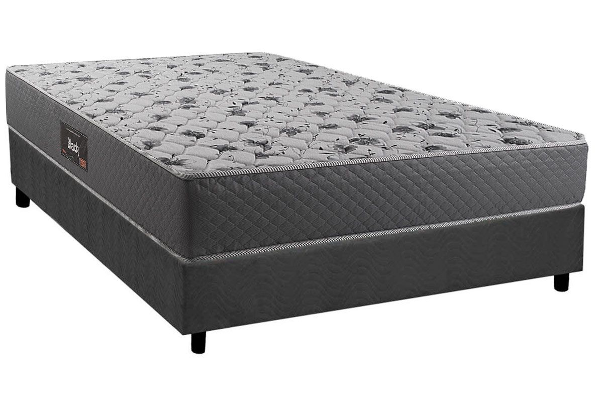 Cama Box CRC +Colchão Ortopédico Black Herval