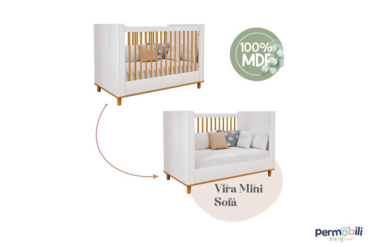 Quarto Infantil Completo Cupcake 2 Peças (Berço+Estante) QI104 - Permóbili Baby
